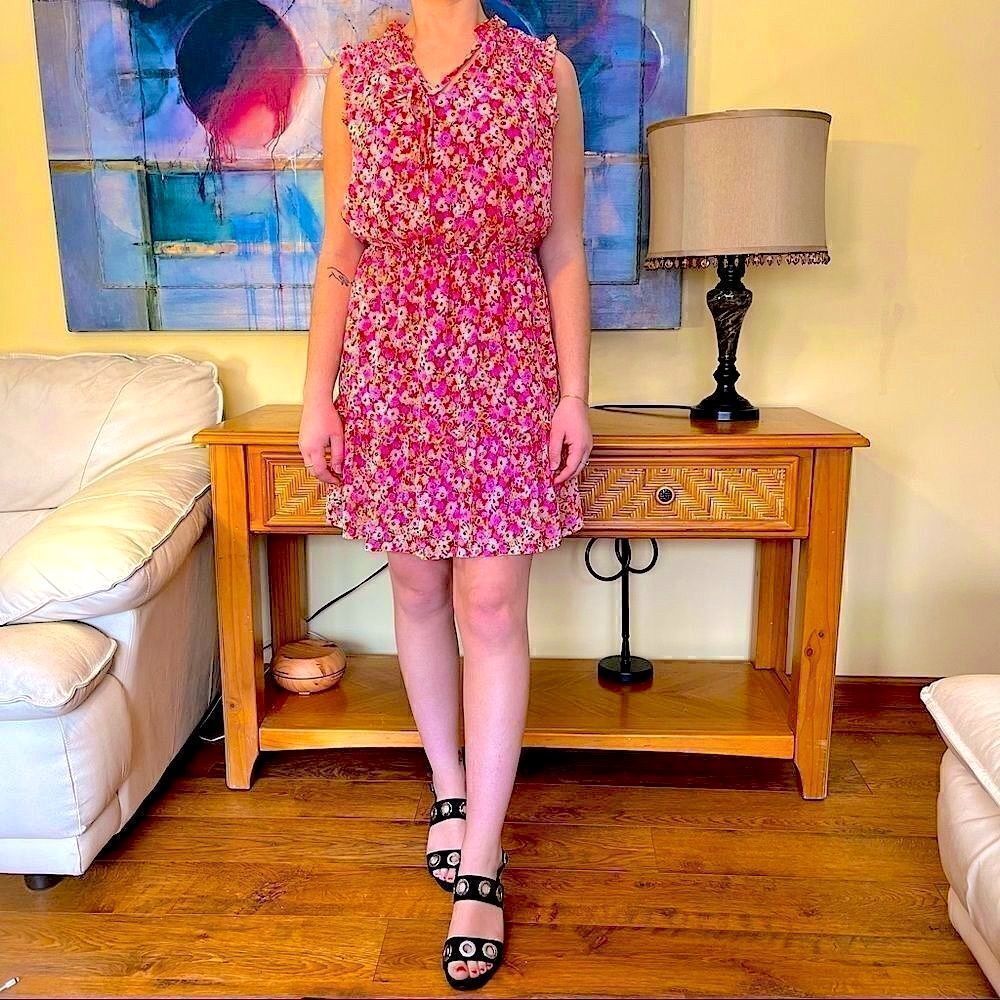 GYPSIES & MOONDUST FLORAL PRINT RUFFLED DRESS M